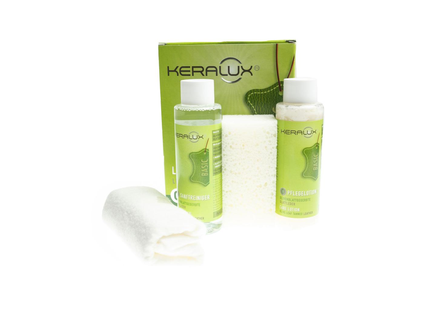 Lädervårdsset Keralux till olivgarvat läder, 200ml Lädervårdsset Keralux till olivgarvat läder, 200ml