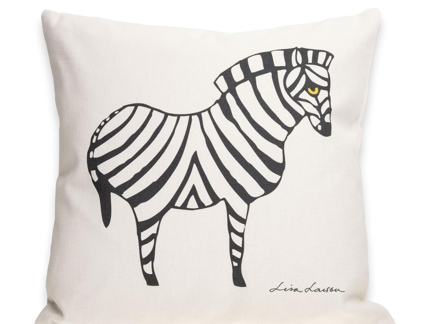 Kuddfodral ZEBRA Svart på Off-white 40x40 Kuddfodral ZEBRA Svart på Off-white 40x40
