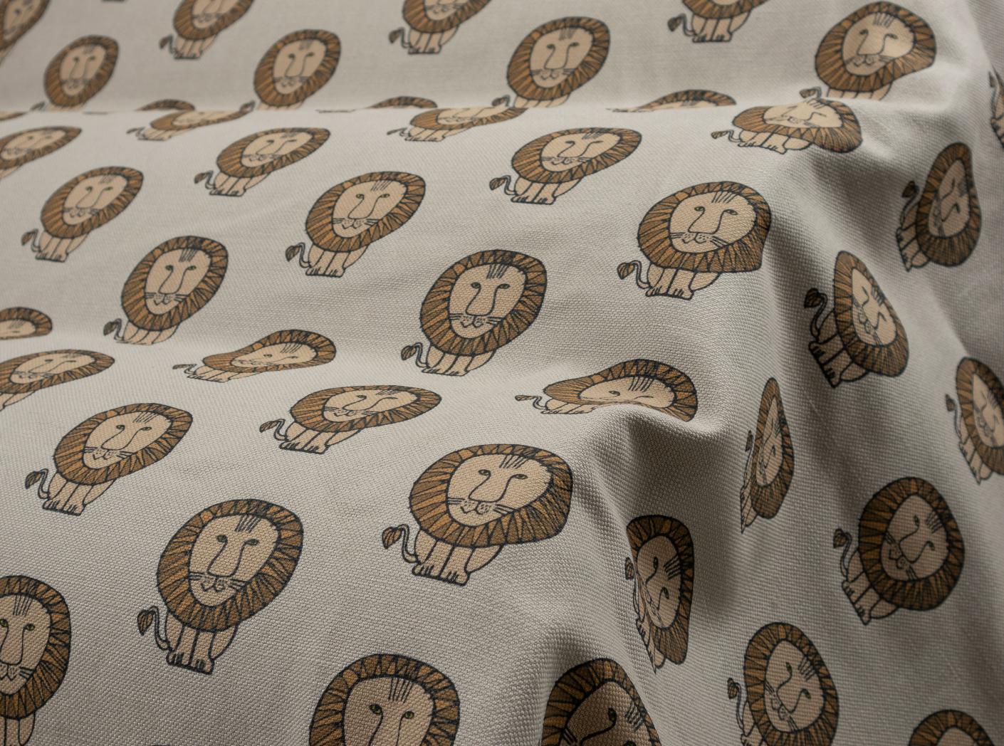 Tyg LEO Brown / 3790 Linen Tyg LEO Brown / 3790 Linen