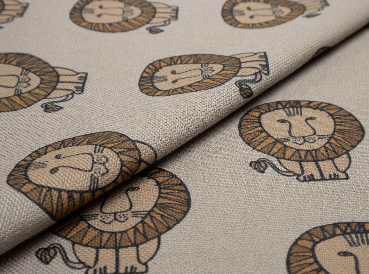 Tyg LEO Brown / 3790 Linen Tyg LEO Brown / 3790 Linen