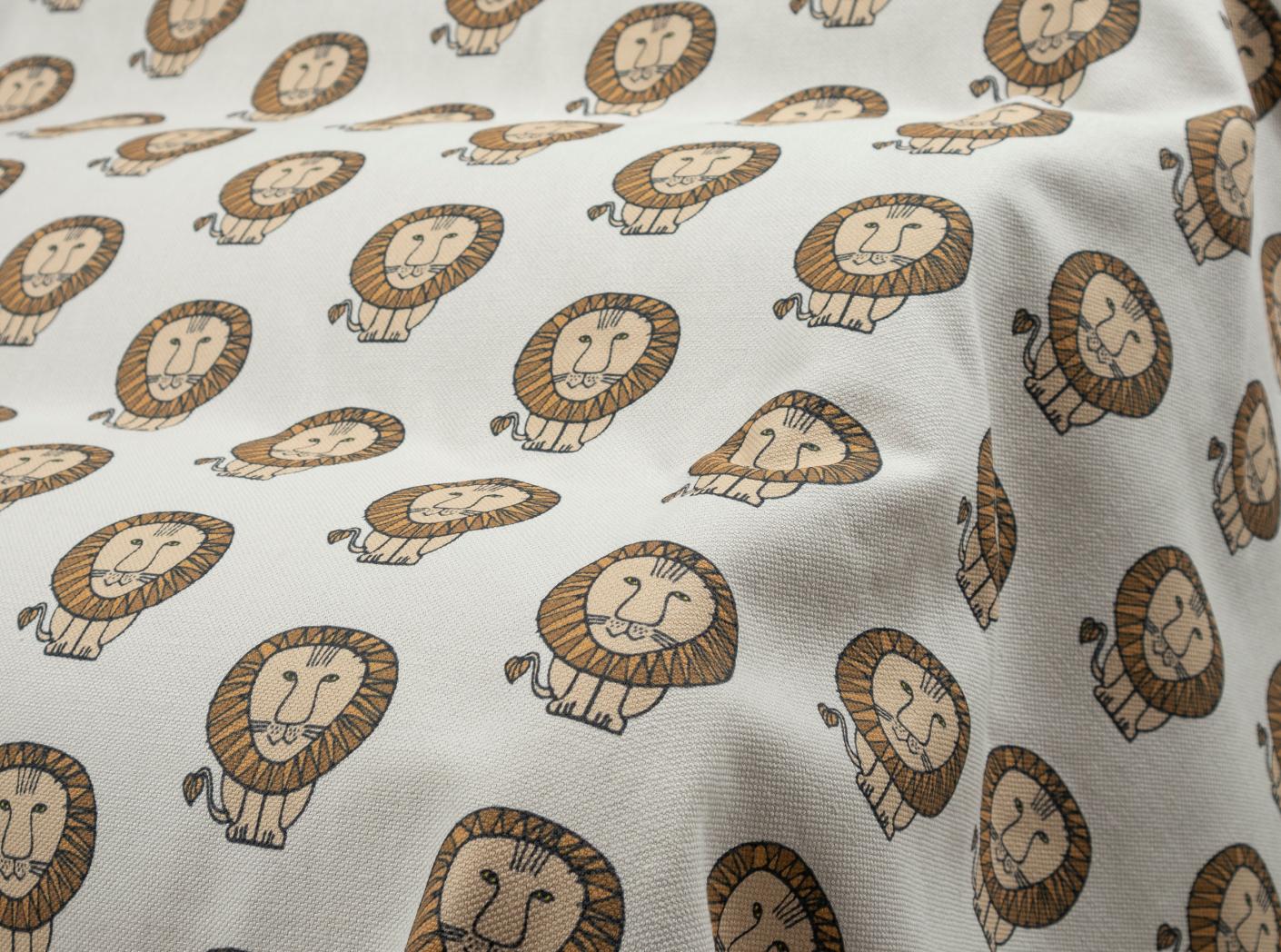 Tyg LEO Brown / 9999 Cream Tyg LEO Brown / 9999 Cream