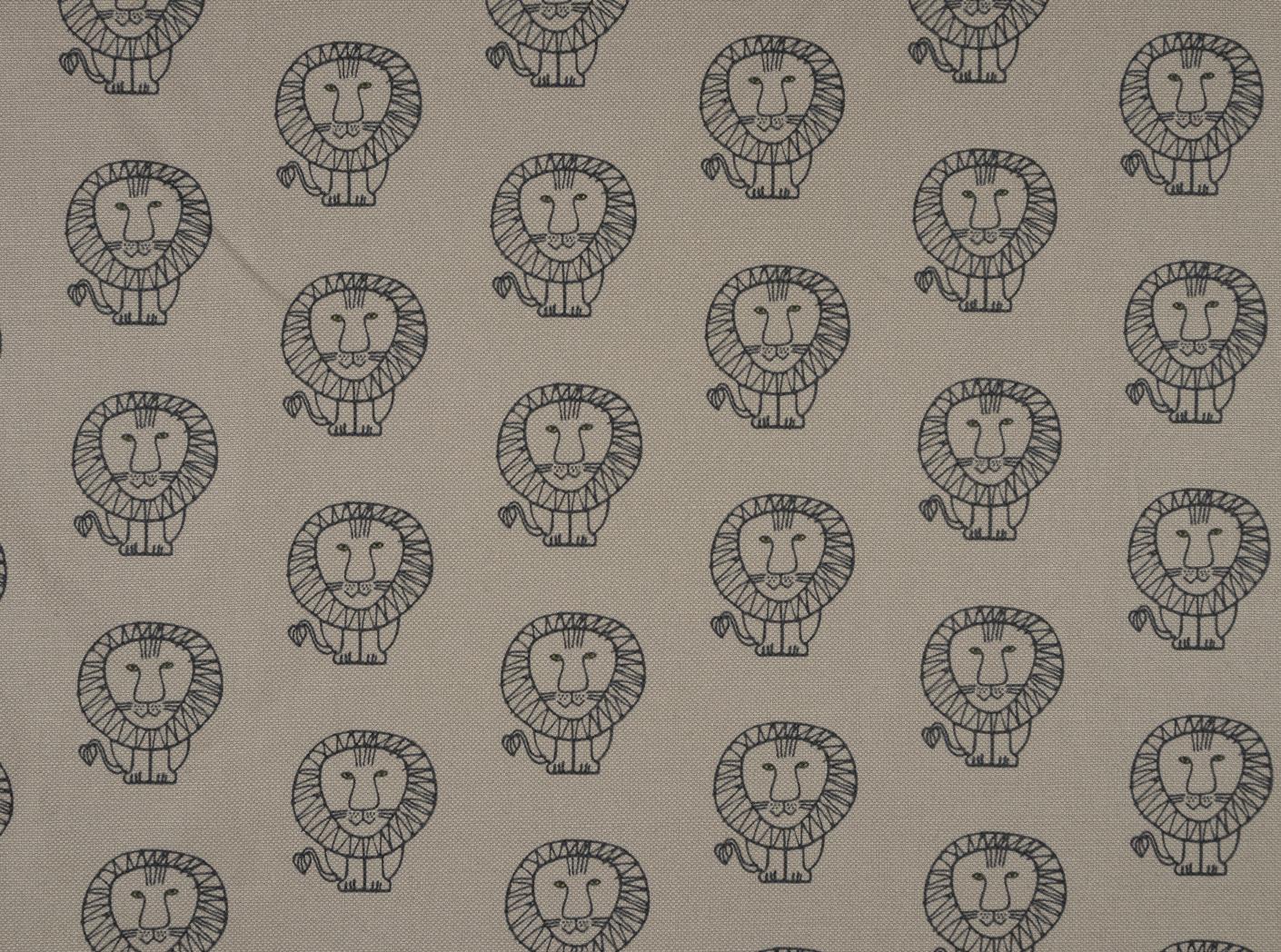 Tyg LEO Black / 3790 Linen Tyg LEO Black / 3790 Linen