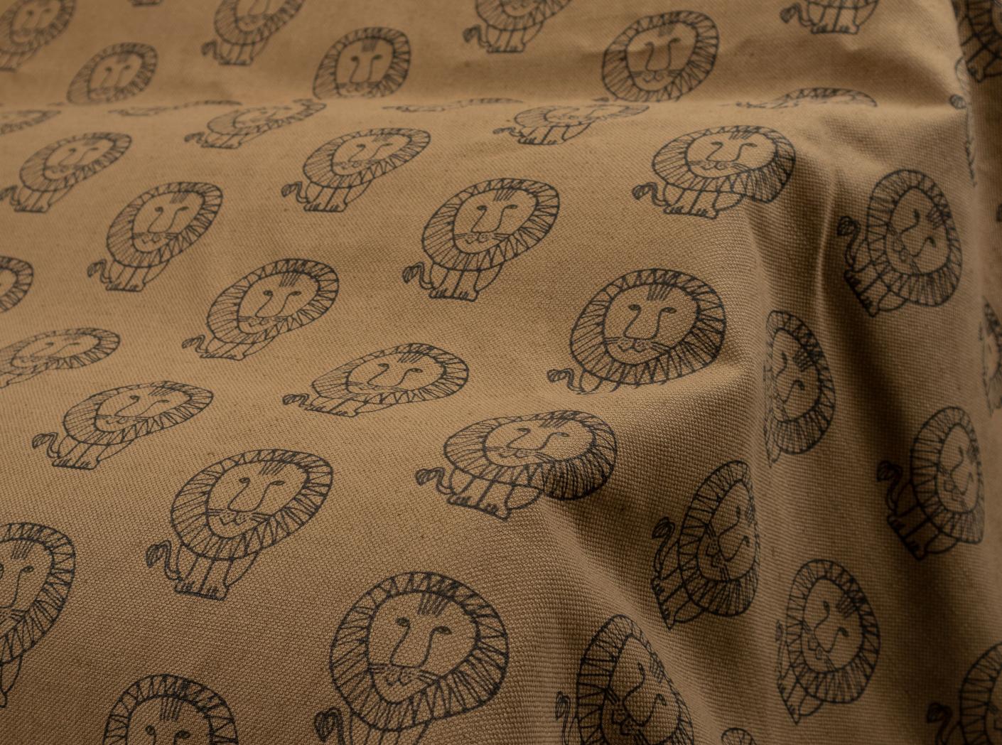 Tyg LEO Black / 2988 Frayed beige Tyg LEO Black / 2988 Frayed beige