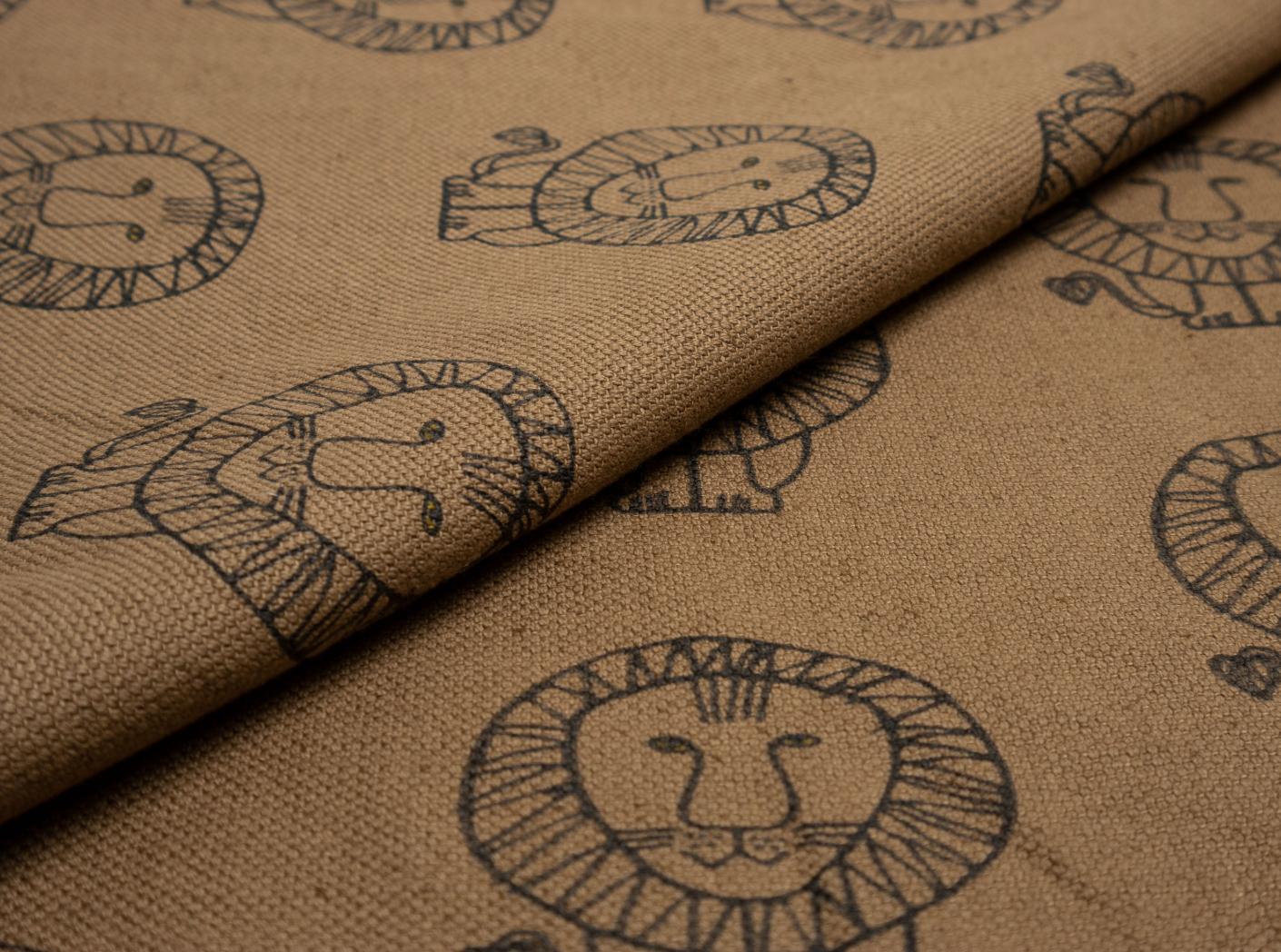 Tyg LEO Black / 2988 Frayed beige Tyg LEO Black / 2988 Frayed beige