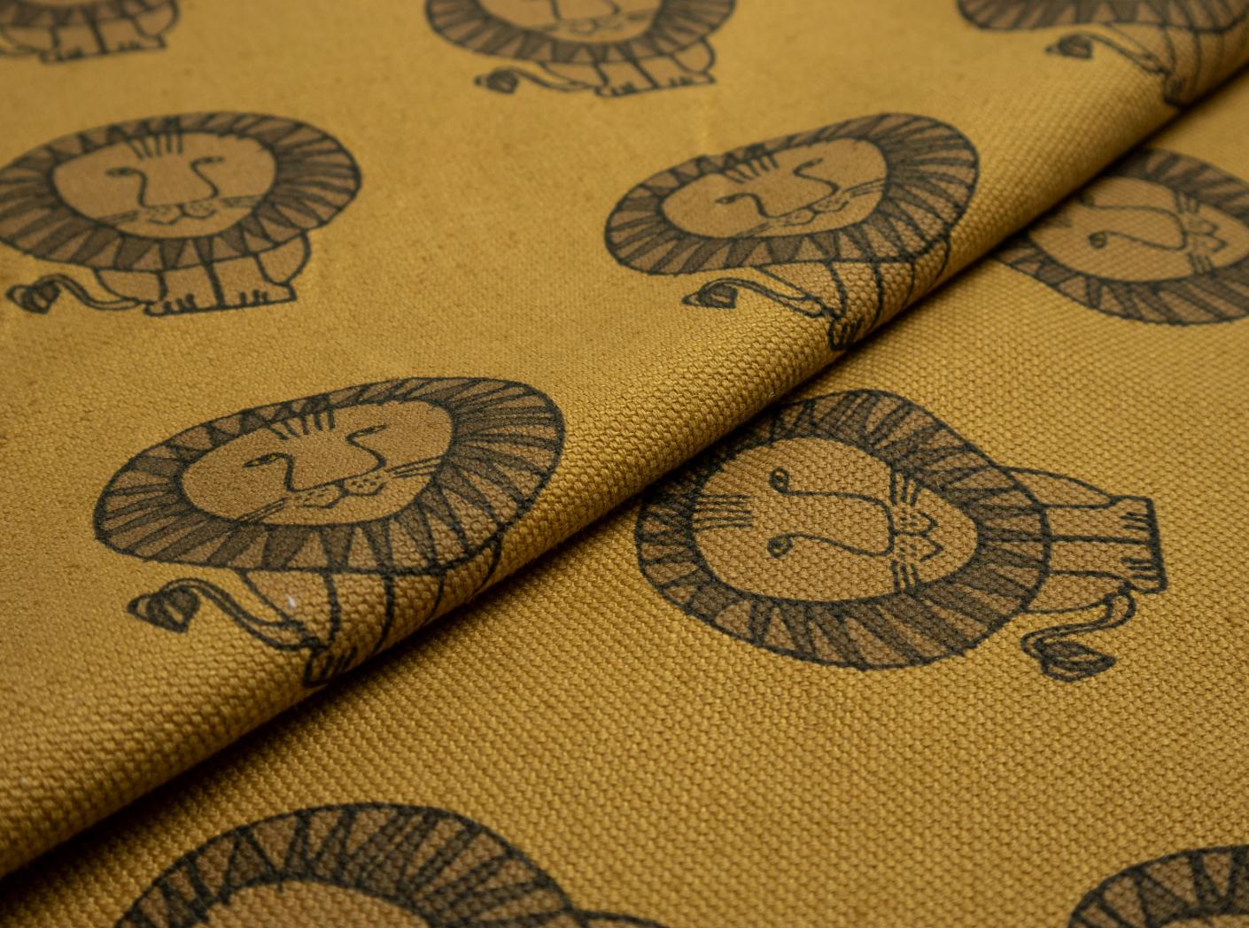 Tyg LEO Grey / 12082 Indian gold Tyg LEO Grey / 12082 Indian gold