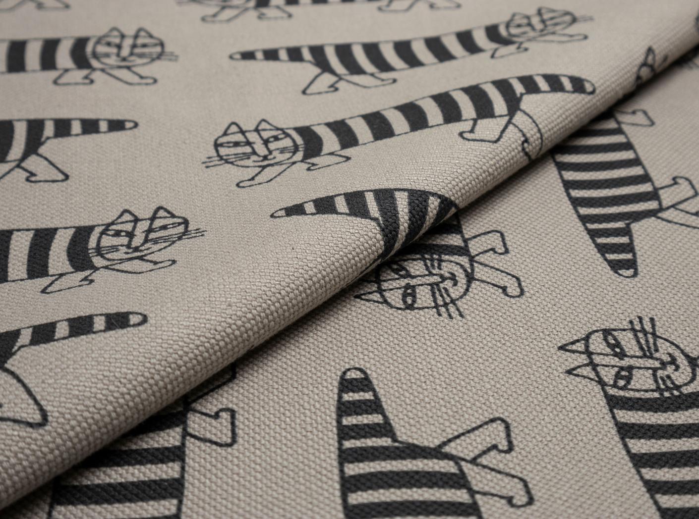 Tyg MIKEY Black / 3790 Linen Tyg MIKEY Black / 3790 Linen