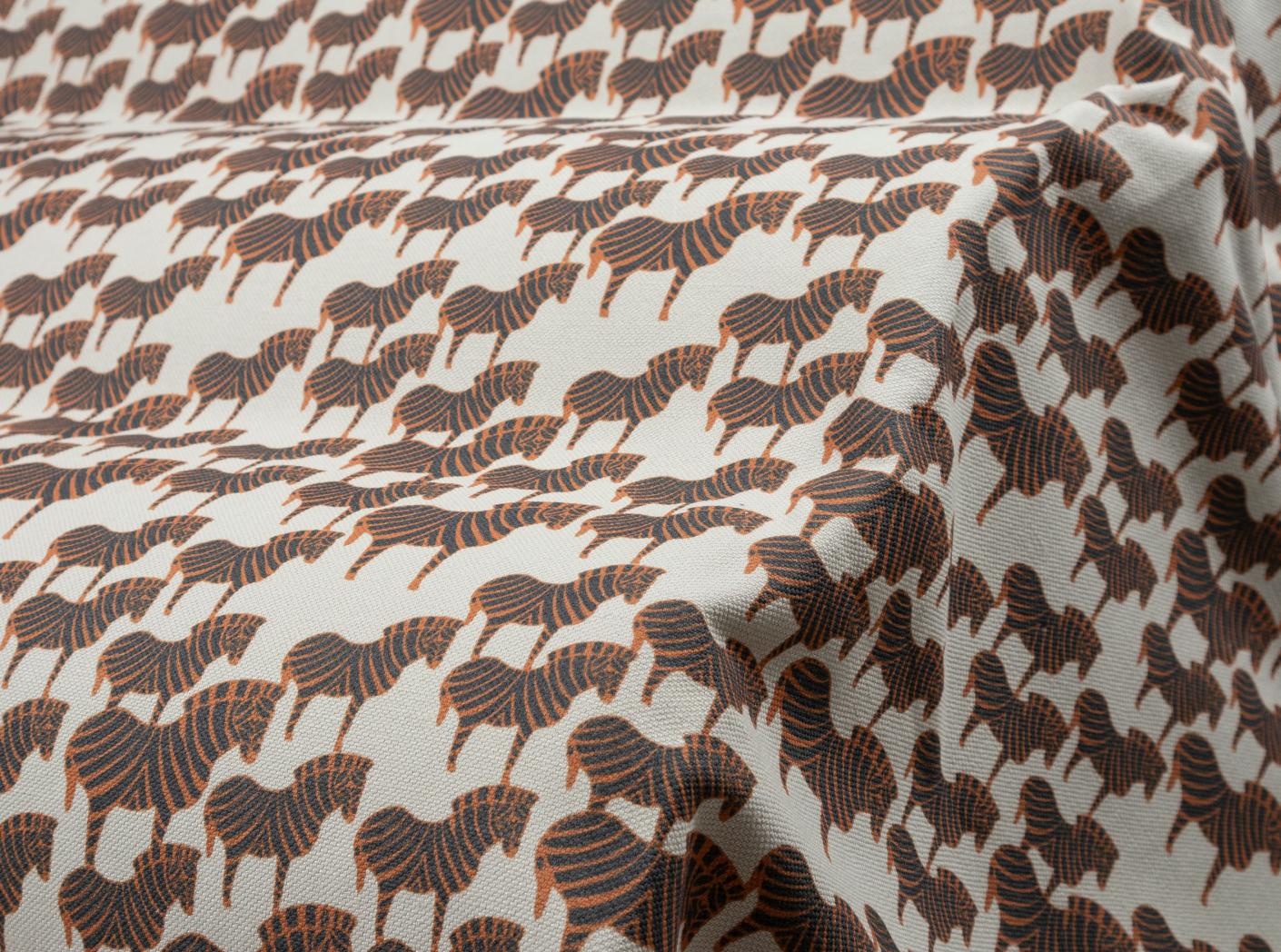 Tyg ZEBRA Black/Orange / 9999 Cream Tyg ZEBRA Black/Orange / 9999 Cream