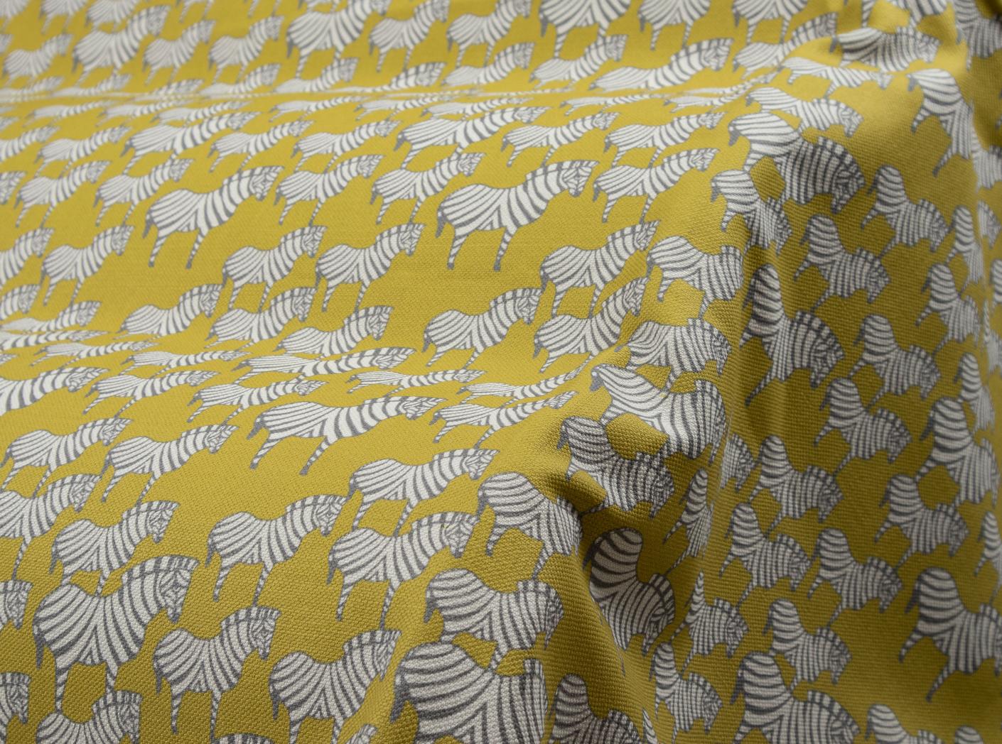 Tyg ZEBRA Grey-lime / 9999 Cream Tyg ZEBRA Grey-lime / 9999 Cream