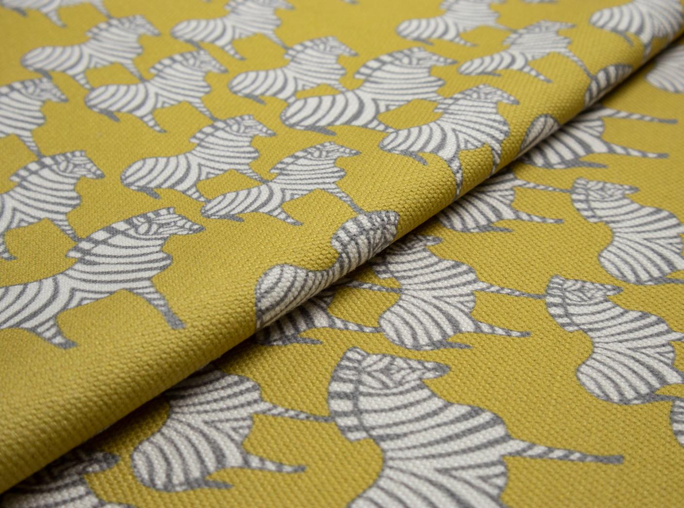 Tyg ZEBRA Grey-lime / 9999 Cream Tyg ZEBRA Grey-lime / 9999 Cream