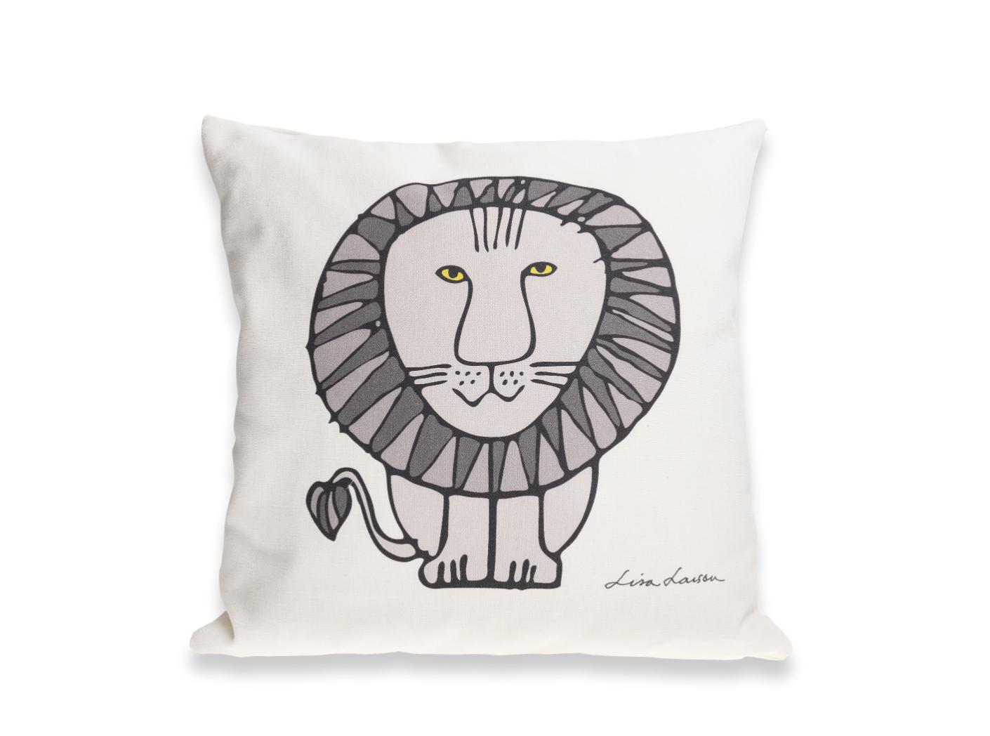 Kuddfodral LEO Grå på Off-white 40x40 Kuddfodral LEO Grå på Off-white 40x40