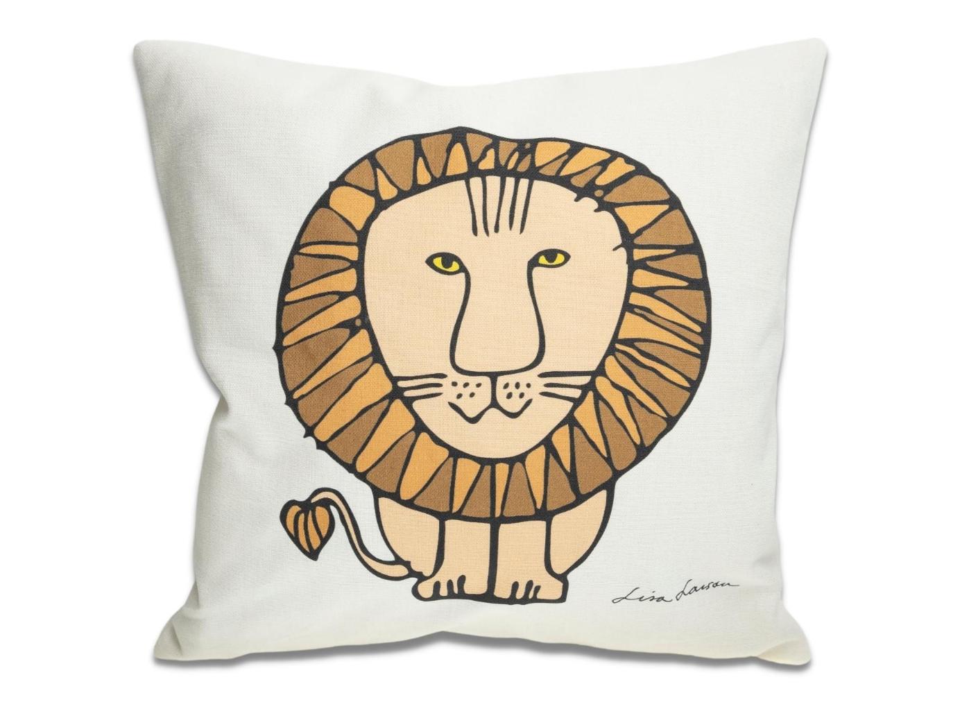 Kuddfodral LEO Brun på Off-white 40x40 Kuddfodral LEO Brun på Off-white 40x40