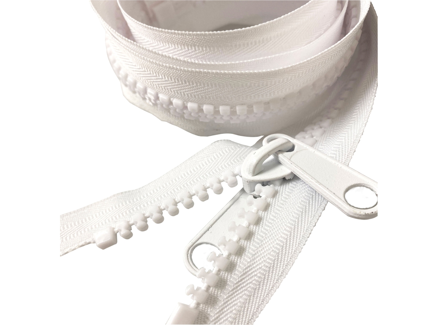 Kapellblixtlås delbart nr 10 White, 125cm Kapellblixtlås delbart nr 10 White, 125cm