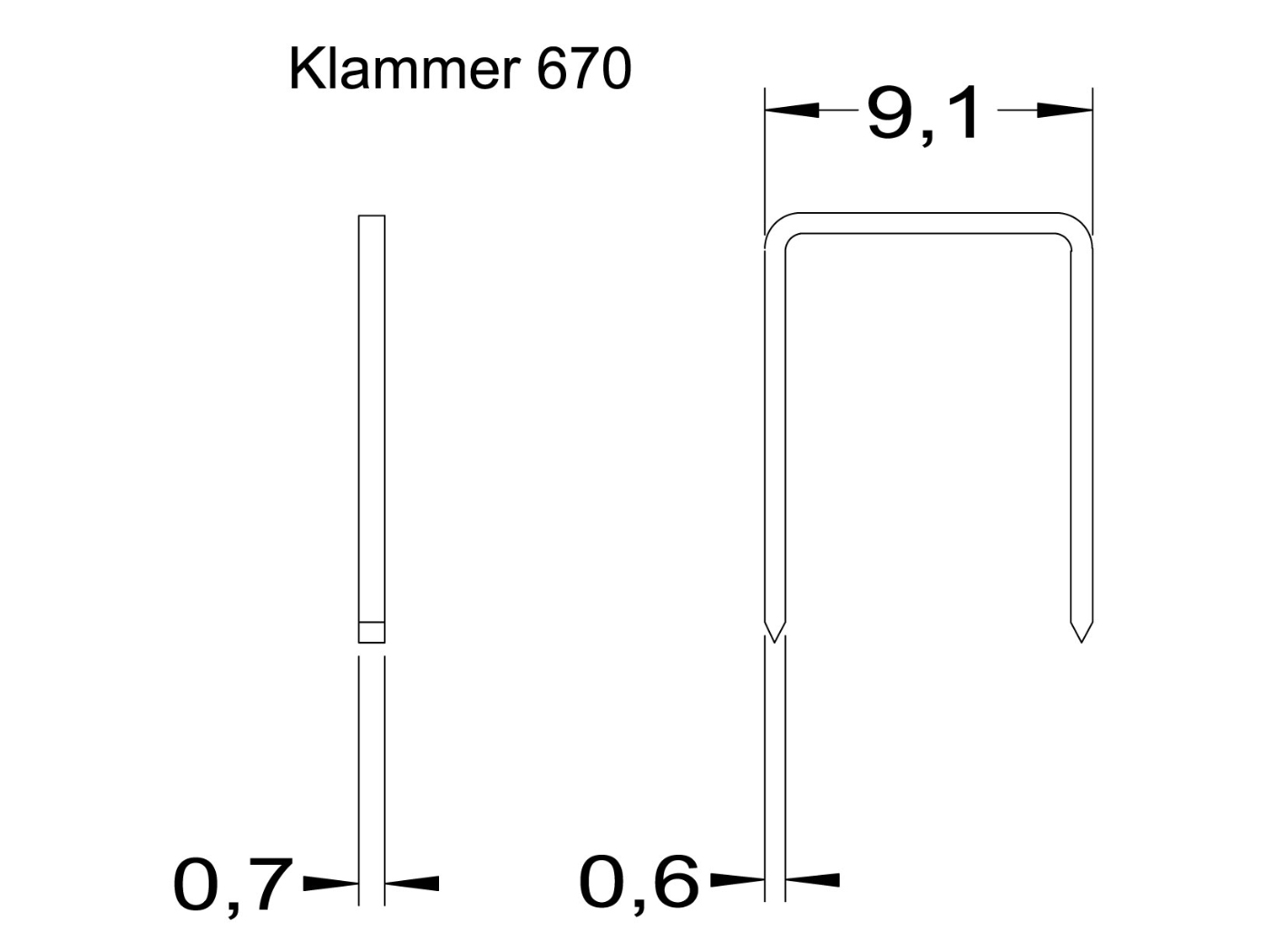 Klammer 670/12mm, 20 000st/fp Klammer 670/12mm, 20 000st/fp