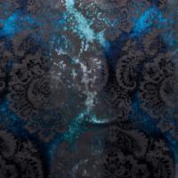 Tyg Barok Medallion 406 Blu