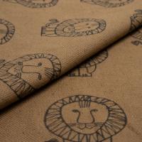 Tyg LEO Black / 2988 Frayed beige