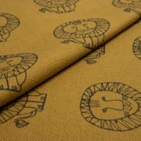 Tyg LEO Black / 12082 Indian gold