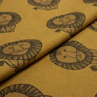 Tyg LEO Grey / 12082 Indian gold