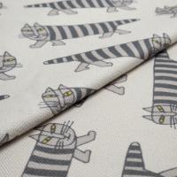 Tyg MIKEY Black/Grey / 9999 Cream