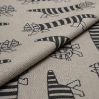 Tyg MIKEY Black / 3790 Linen