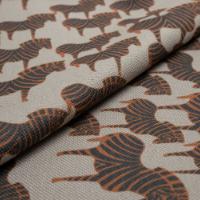 Tyg ZEBRA Black/Orange / 3790 Linen