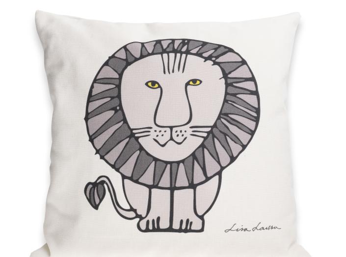 Kuddfodral LEO Grå på Off-white 40x40 Kuddfodral LEO Grå på Off-white 40x40